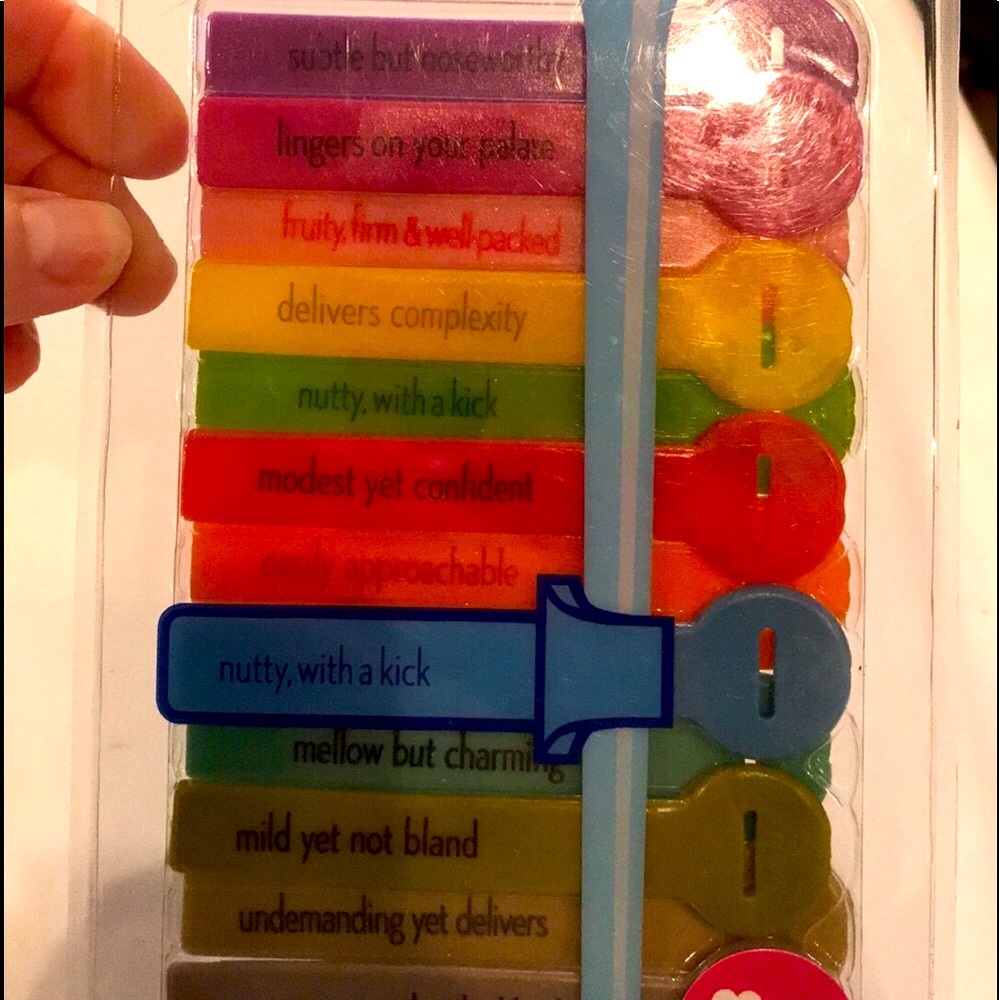 New Fred Uncorked wine lines fun ID tags stemware girl’s night parties drinks